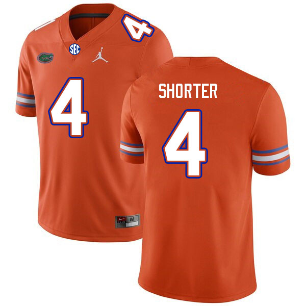 Men #4 Justin Shorter Florida Gators College Football Jerseys Sale-Orange